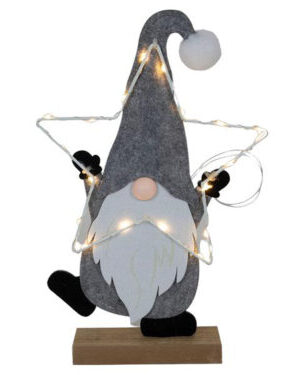HIT Plstená figúrka 35cm Santa LED svetielka