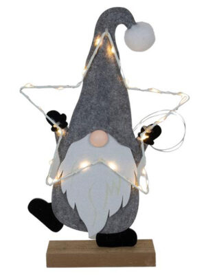HIT Plstená figúrka 35cm Santa LED svetielka