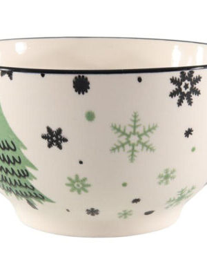 Vianočná keramická miska 14cm stromček