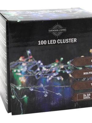 HIT Svetelná reťaz s časovačom 100LED zhluk 100cm