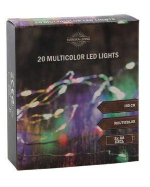 HIT Svetelná reťaz 20LED viacfarebná 100cm