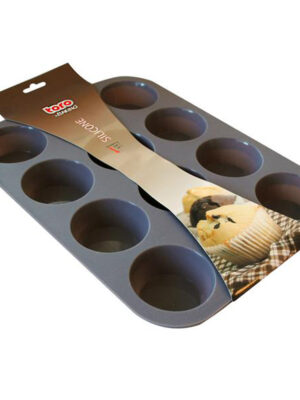 Silikónová forma na muffiny 12ks TORO 33x25cm tmavá