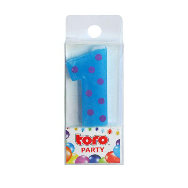 Tortová sviečka číslica "1" TORO zapichovacia 4