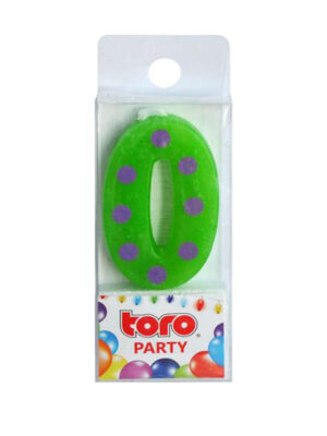 Tortová sviečka číslica "0" TORO zapichovacia 4