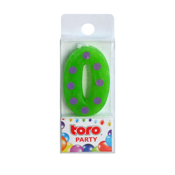 Tortová sviečka číslica "0" TORO zapichovacia 4