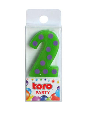 Tortová sviečka číslica "2" TORO zapichovacia 4