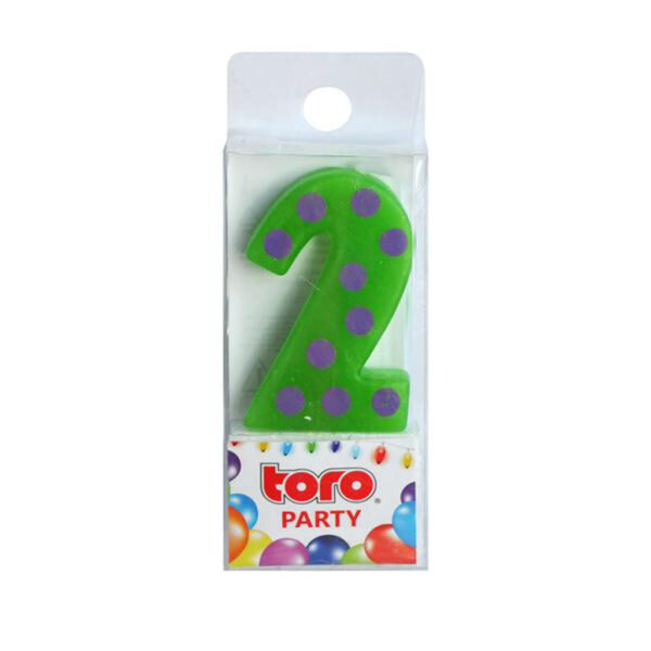Tortová sviečka číslica "2" TORO zapichovacia 4