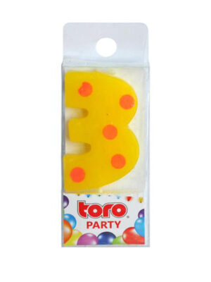 Tortová sviečka číslica "3" TORO zapichovacia 4