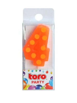 Tortová sviečka číslica "4" TORO zapichovacia 4