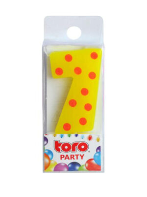 Tortová sviečka číslica "7" TORO zapichovacia 4