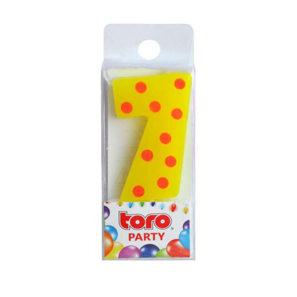 Tortová sviečka číslica "7" TORO zapichovacia 4
