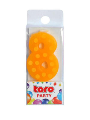 Tortová sviečka číslica "8" TORO zapichovacia 4