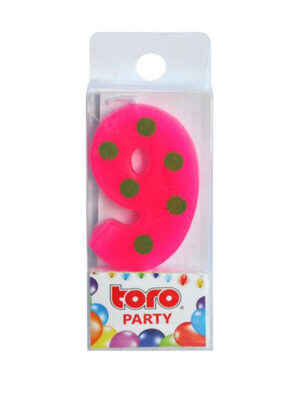 Tortová sviečka číslica "9" TORO zapichovacia 4