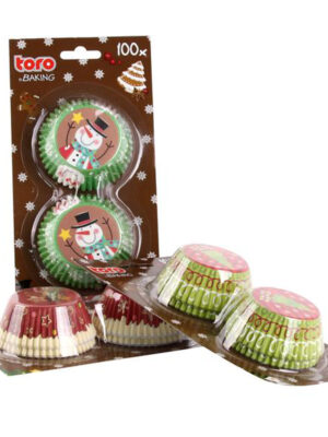 Papierové košíčky na muffiny TORO 100ks vianočné