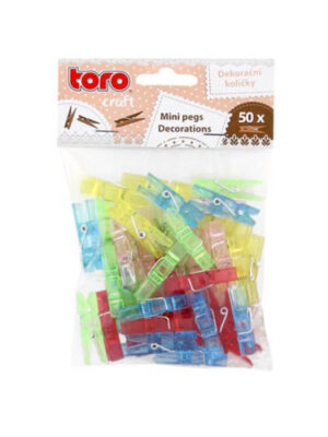 Plastové mini štipce TORO 50ks