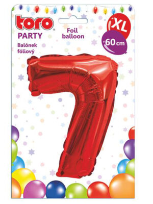 Balónik fóliový TORO XL číslica "7" 60cm
