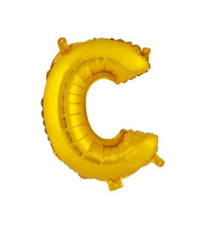Balónik písmenko "C" TORO 30cm zlatá