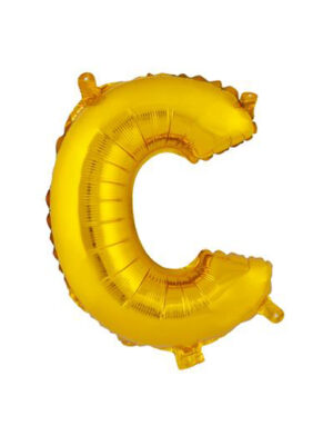 Balónik písmenko "C" TORO 30cm zlatá
