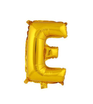 Balónik písmenko "E" TORO 30cm zlatá