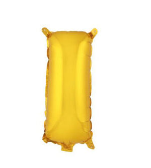 Balónik písmenko "I" TORO 30cm zlatá
