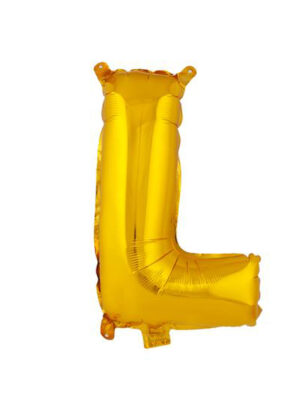 Balónik písmenko "L" TORO 30cm zlatá
