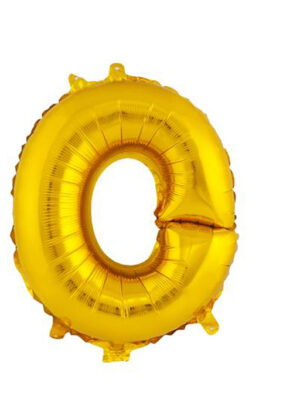 Balónik písmenko "O" TORO 30cm zlatá