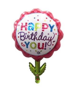 Balónik "Happy Birthday" TORO kytka