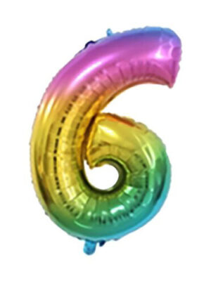Balónik fóliový TORO číslica "6" 30cm