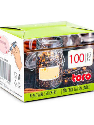 Univerzálne nálepky na poháre TORO 100ks MIX tvarov