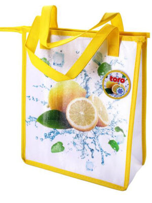 Termo taška na zips TORO 32x27x13cm citrón
