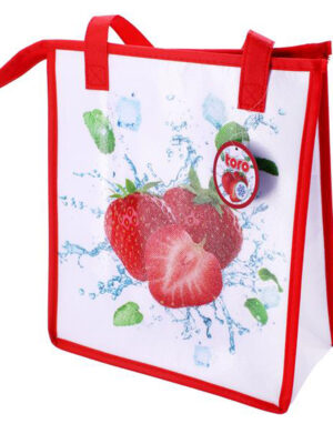 Termo taška na zips TORO 32x27x13cm jahoda