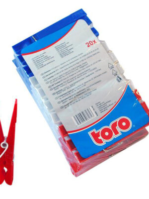 Plastové štipce na bielizeň TORO 20ks