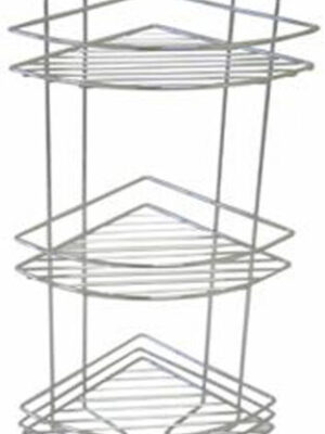 Rohová trojposchodová polička do kúpeľne TORO 58x31cm