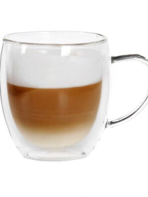 Sklenený hrnček Latte Macchiato TORO dvojité borosilikátové sklo 360ml