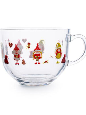 Skleněný hrnček TORO 400ml elfíci