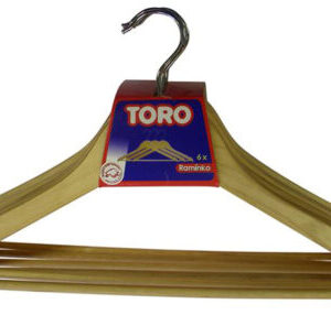 Drevené ramienko na šaty TORO 6ks