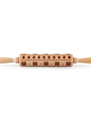 Drevený valček so vzorom TORO 19cm vločka