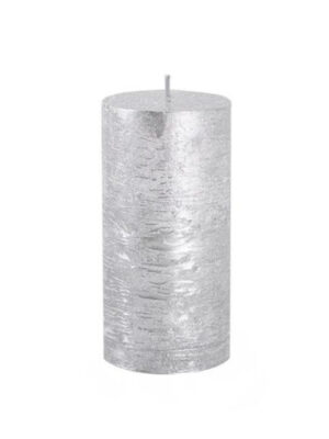 Rustikálna sviečka 12cm PROVENCE strieborná
