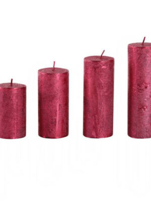 Rustikálna adventná sviečka ø4cm PROVENCE 4ks červená