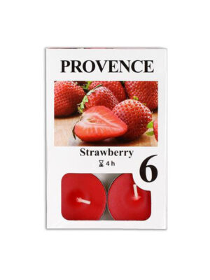 Čajová sviečka PROVENCE 6ks jahoda