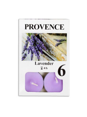 Čajová sviečka PROVENCE 6ks levanduľa