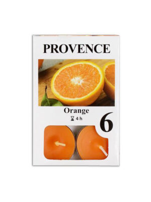Čajová sviečka PROVENCE 6ks pomaranč
