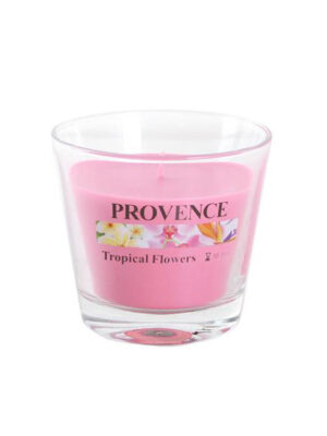 Vonná sviečka v skle PROVENCE 35 hodín tropické kvety