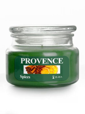 Vonná sviečka v skle PROVENCE 45 hodín korenie