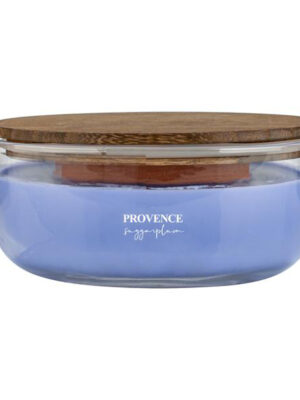 Vonná sviečka v skle PROVENCE drevený knôt 24 hodín sugarplum