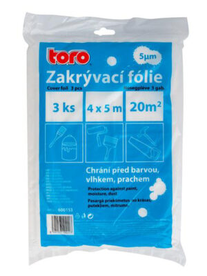 Zakrývacia fólia 3ks TORO HDPE 5MY 4x5m