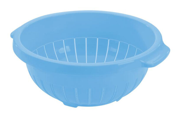 Plastový cedník s podstavcom TONTARELLI 32cm modrý