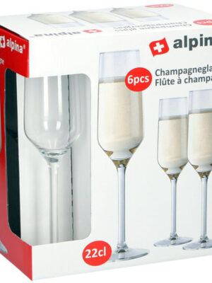 Pohár na šampanské ALPINA 220ml 6ks