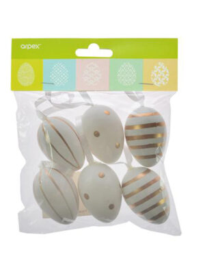 Arpex Veľkonočné glamour kraslice 6cm 6ks
