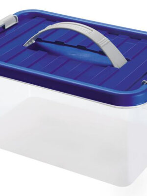 Plastový úložný box s vekom a uchom HEIDRUN Clip box 5l